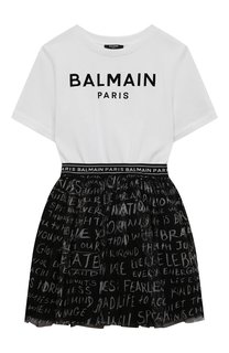 Хлопковое платье Balmain