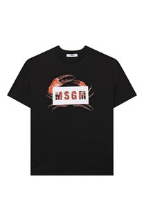 Хлопковая футболка MSGM kids