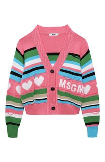 Хлопковый кардиган MSGM kids