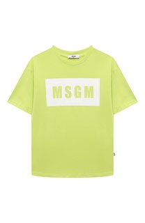 Хлопковая футболка MSGM kids