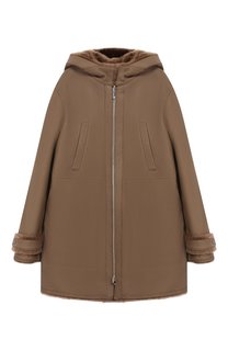 Двусторонняя дубленка с капюшоном Loro Piana