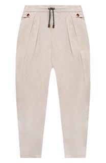 Брюки из льна и хлопка Brunello Cucinelli