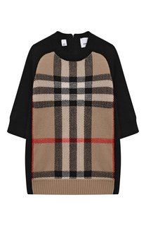 Платье из шерсти и кашемира Burberry