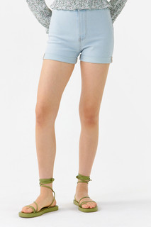 шорты джинсовые женские Шорты мини джинсовые облегающие с подворотами Befree