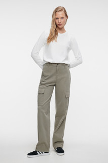 брюки женские Брюки карго джинсовые прямые с заниженной посадкой Befree