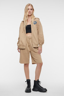 куртка женская Худи oversize хлопковая на молнии с капюшоном Befree