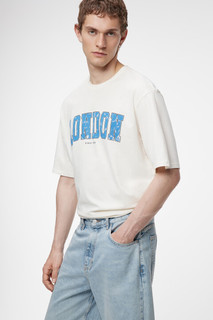 футболка мужская Футболка хлопковая прямая с принтом-надписью Befree