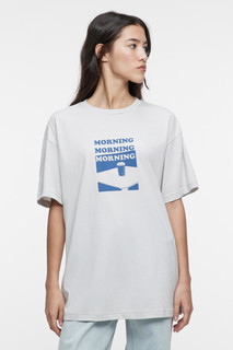 футболка женская Футболка oversize хлопковая с принтом и надписями Befree
