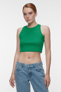 майка женская Топ-майка хлопковый укороченный на широких бретелях Befree