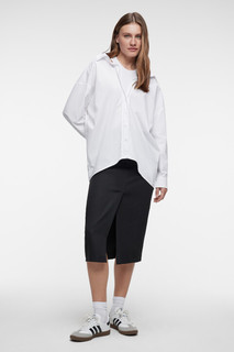 блузка женская Рубашка oversize хлопковая с вшитым топом-майкой Befree