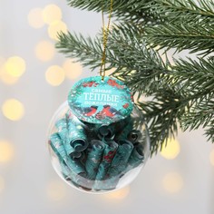 Елочная игрушка-шар с пожеланиями на новый год Зимнее волшебство