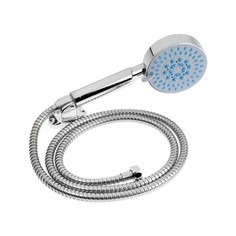 Набор для душа zein z0505, шланг 150 см, держатель, лейка 5 режимов, хром