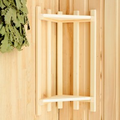 Полка угловая 2 яруса 13×33×55см, липа Добропаровъ