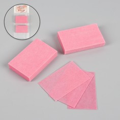 Салфетки для маникюра, безворсовые, 50 шт, 6 × 4 см, цвет розовый Queen Fair
