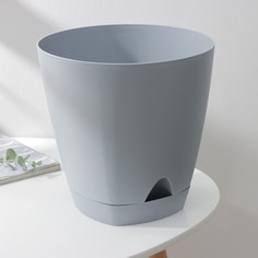 Горшок для цветов с прикорневым поливом amsterdam, 8 л, d=25 см, h=24,4 см, цвет серый NO Brand