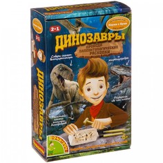 Наборы для опытов и экспериментов Bondibon Французские опыты Науки с Буки Динозавры 2 в 1 ВВ2648