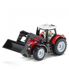 Машины Siku Трактор Massey Ferguson с фронтальным погрузчиком