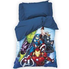 Постельное белье 1.5-спальное Постельное белье Marvel 1.5 спальное Мстители (3 предмета)