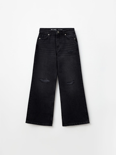 Рваные широкие джинсы для девочек