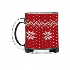 Кружка для чая OSZ Вязаные снежинки 04C1208V 320мл