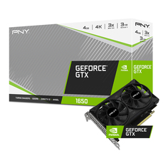 Видеокарта PNY GeForce GTX 1650 Dual Fan 4G (VCG16504D6DFPPB)