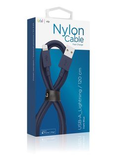 Дата-кабель VLP Nylon Cable USB A - Lightning MFI, 1.2м, темно-синий