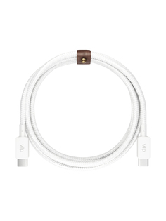 Дата-кабель VLP Nylon Cable USB C - USB C, 60W, 2м, белый