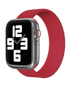 Ремешок нейлоновый плетёный VLP для Apple Watch 38/40/41, L/XL, 2шт, красный