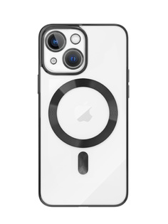 Чехол UZAY с цветной рамкой и Magsafe для iPhone 14 Plus, черный