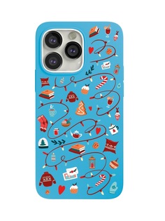 Чехол защитный VLP Art Collection для iPhone 13 Pro, Winter, голубой