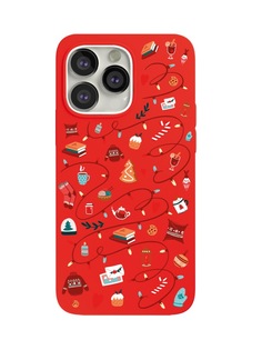 Чехол защитный VLP Art Collection для iPhone 13 Pro, Winter, красный