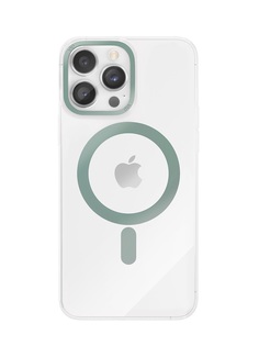 Чехол защитный VLP Line case with MagSafe для iPhone 14 Pro, зеленый