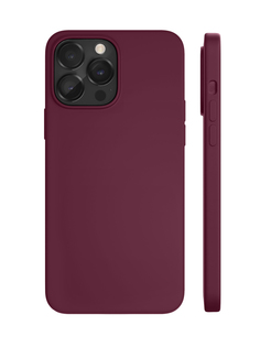 Чехол защитный VLP Silicone case with MagSafe для iPhone 14 Pro, марсала