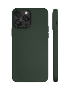 Чехол защитный VLP Silicone case with MagSafe для iPhone 14 ProMax, темно-зеленый