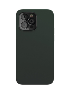 Чехол защитный VLP Silicone case для iPhone 13 ProMax, темно-зеленый