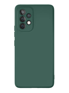 Чехол защитный VLP Silicone case для Samsung Galaxy A53 5G, темно-зеленый