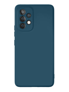Чехол защитный VLP Silicone case для Samsung Galaxy A53 5G, темно-синий