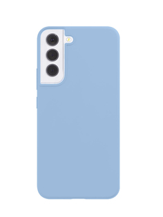 Чехол защитный VLP Silicone case для Samsung S22+, серо-голубой