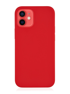Чехол защитный VLP Silicone Сase для iPhone 12 mini, красный