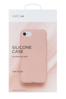 Чехол защитный VLP Silicone Сase для iPhone SE 2020, светло-розовый