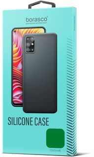 Чехол BoraSCO Silicone Case матовый для Xiaomi POCO C55 зеленый опал
