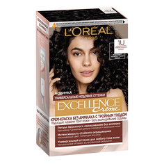 Крем-краска для волос LOREAL EXCELLENCE CREME UNIVERSAL NUDES тон 1U универсальный черный L'Oreal