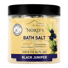 Соль для ванн NORDS SECRET с эфирным маслом Чёрный можжевельник антистресс 520 г