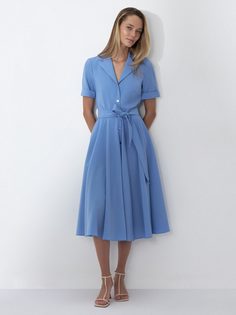 Платье-рубашка из костюмной шерсти Charuel