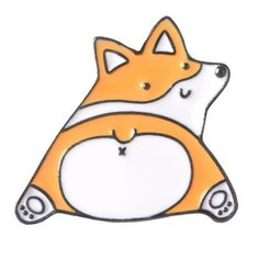 Металлический значок Krumpy Socks Корги с попкой