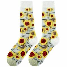 Носки прозрачные Vivid Flowers Подсолнухи Krumpy Socks