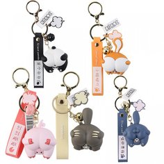 Брелок Кокос Животные, резина, 5 см, в ассортименте