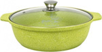 Кастрюля-жаровня Kukmara 3 л со стеклянной крышкой, Trendy style, lime (ж31tsl)