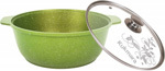 Кастрюля-жаровня Kukmara 4 л со стеклянной крышкой, Trendy style, lime (ж41tsl)