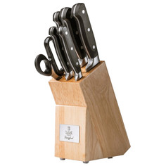 Ножи кухонные в наборах набор ножей TALLER Лэнгфорд 7 предметов на подставке нерж.сталь